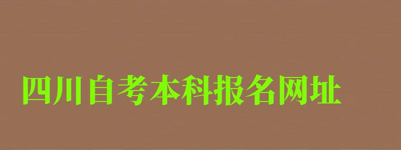 四川自考本科報(bào)名網(wǎng)址 四川自考本科報(bào)名網(wǎng)址