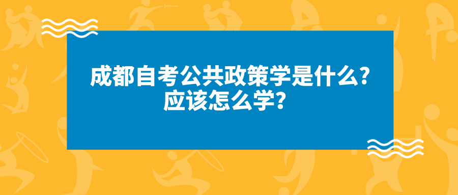 成都自考公共政策學是什么?應該怎么學？