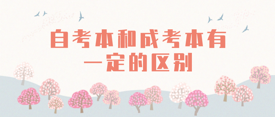 自考本和成考本有一定的區(qū)別，具體有哪些？